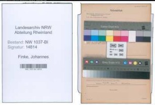 Entnazifizierung Johannes Finke , geb. 10.07.1910 (Techn.Bahnsekretaer)