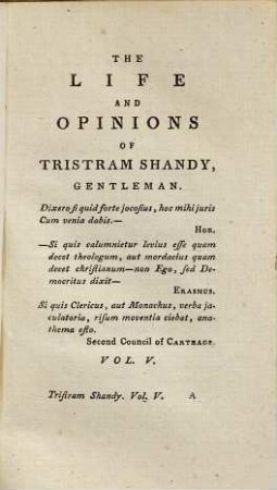 The Life And Opinions Of Tristam Shandy, Gentleman : Complete in nine Volumes, 5/6