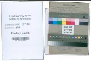 Entnazifizierung Heinrich Fender , geb. 06.12.1907 (Verw.Angestellter)
