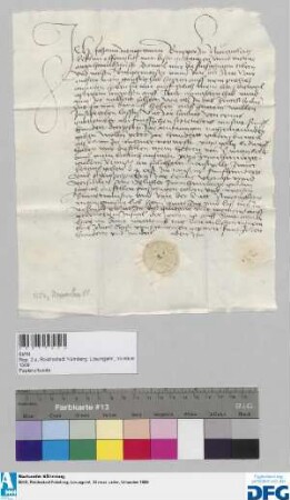 Johann Wengenmair, Bürger zu Nürnberg, quittiert der Stadt Nürnberg über 200 fl. Dienstgeld.