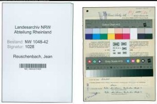Entnazifizierung Jean Reuschenbach , geb. 18.06.1887 (Abteilungsleiter)
