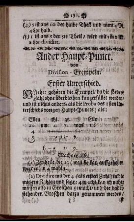 Ander Haupt-Punct. Von Division-Exempeln.