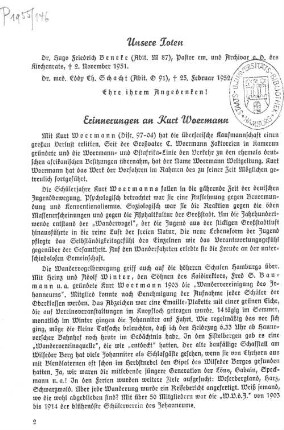 Erinnerungen an Kurt Woermann