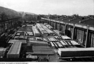 Dresden, Cossebaude. Betonwerk Cossebaude, März 1955