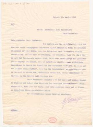 Brief an Karl Klindworth : 20.04.1914