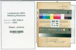 Entnazifizierung Johanna Steden , geb. 11.06.1911 (Studienraetin)