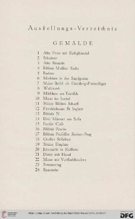 Gemälde (Nr.1-58)