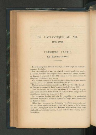 De l'Atlantique au Nil 1903-1908