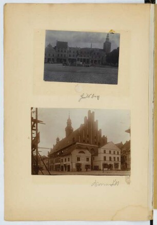 Marktplatz, Heilsberg / Rathaus, Wormditt: Ansichten (aus: Skizzen- und Fotoalbum 20)
