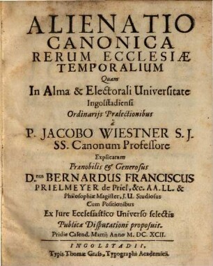 Alienatio Canonica Rerum Ecclesiae Temporalium