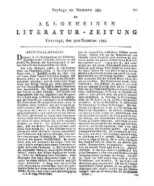 Beyträge zu der juristischen Literatur in den preußischen Staaten. Slg. 8. Dessau: Verlagskasse für Gelehrte und Künstler 1785