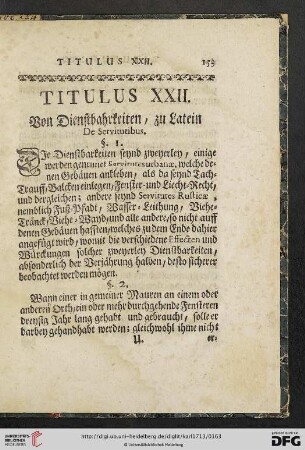 Titulus XXII
