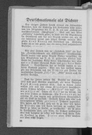 Deutschnationale als Dichter.