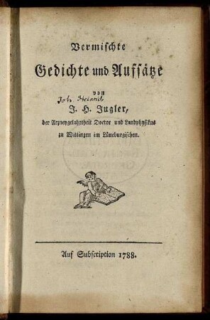 Vermischte Gedichte und Aufsätze