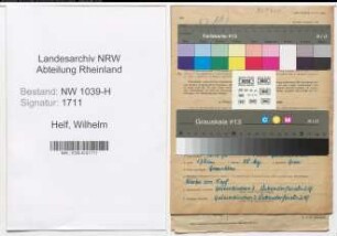Entnazifizierung Wilhelm Helf , geb. 18.08.1896 (Landwirt)