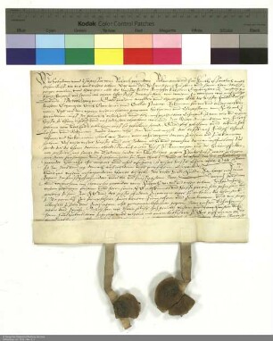 Revers der Brüder Sebastian und Christoph von Fulbach bezüglich der Belehnung mit einem Hof in Rannungen durch Wolfgang [Dietrich von Eusigheim], Abt von Fulda