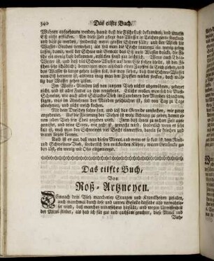 Das eilfte Buch, Von Roß-Artzneyen.