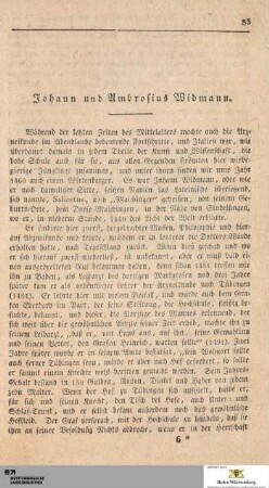 Johann und Ambrosius Widmann