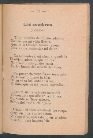 Las sombras : (Canción)