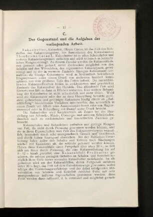 C. Der Gegenstand und die Aufgaben der vorliegenden Arbeit
