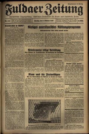 Ausgabe vom Freitag, den 08. Oktober 1937.