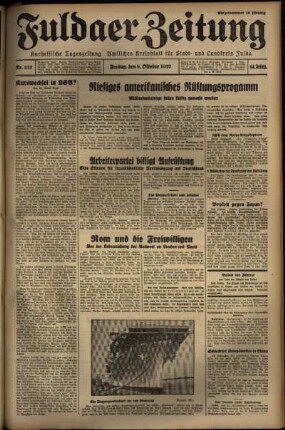 Ausgabe vom Freitag, den 08. Oktober 1937.