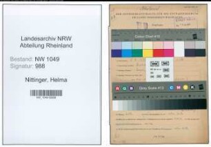 Entnazifizierung Helma Nittinger , geb. 05.07.1909 (Lehrerin)