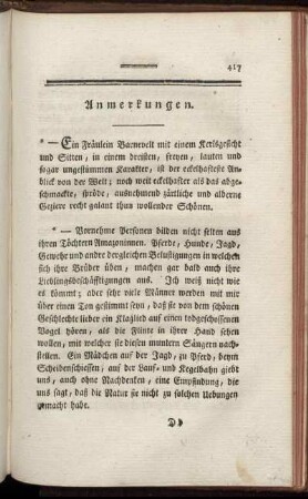 Anmerkungen. - Einleitung und Entwurf zu einer Damenbibliothek.