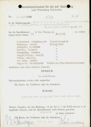 Kienzle, Karl