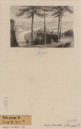 Ansicht von der Bastei in der Sächsischen Schweiz, Stahlstich, um 1860 : Bastei / A. H. Payne scu. - [S.l.] , [um 1860]. - 1 Kunstbl. : Stahlst. ; 11 x 7 cm