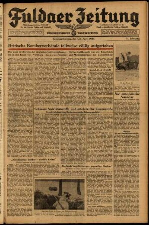 Ausgabe vom Samstag, den 01. April 1944.