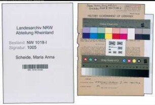 Entnazifizierung Maria Anna Scheide , geb. 01.12.1900 (Korrespondentin)