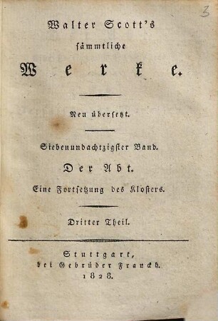 Der Abt : eine Fortsetzung des Klosters, 3