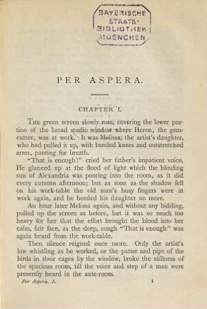 Per aspera, 1