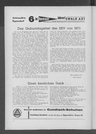 Einen herzlichen Dank...