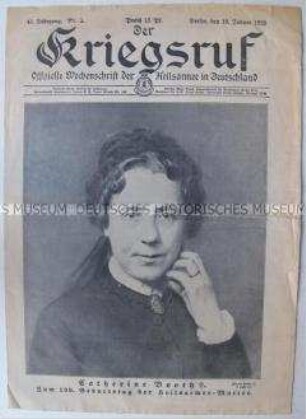 Wochenzeitschrift der Heilsarmee in Deutschland u.a. zum 100. Geburtstag der Mit-Begründerin Catharina Booth
