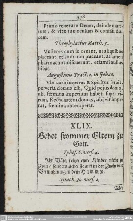 XLIX. Gebet frommer Eltern zu Gott