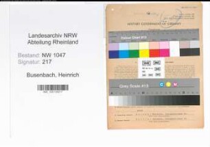 Entnazifizierung Heinrich Busenbach , geb. 31.01.1898 (Wegemeister)