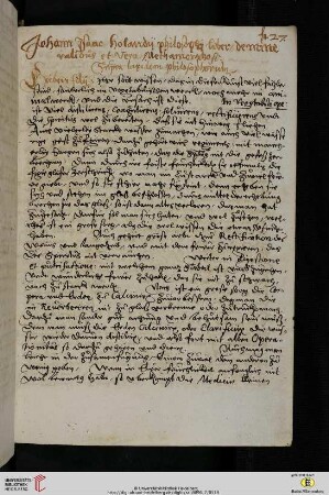 Johann Isaaak Holland, Liber de Mineralibus