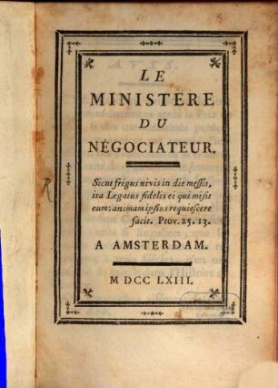 Le Ministère du Négociateur