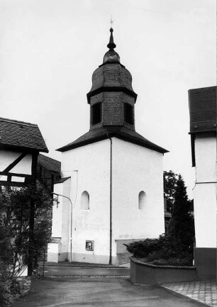 Turm der evangelischen Kirche; Ehringshausen, Kirchstraße 7