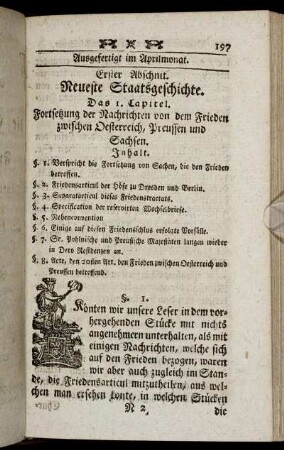 Erster Abschnitt. Neueste Staatsgeschichte.