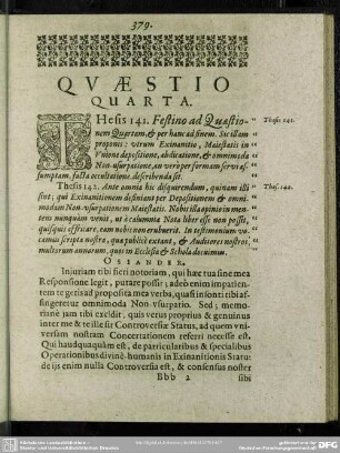 Quaestio Quarta [De Descriptione Status Exinantionis]