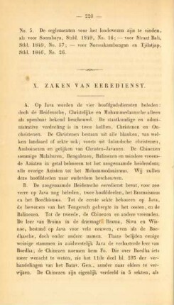 X. Zaken van eeredienst