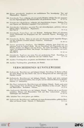 Verschiedenes Kunstgewerbe (Nr. 399-426)