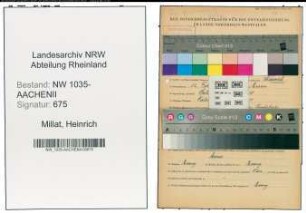 Entnazifizierung Heinrich Millat , geb. 12.02.1901 (Betriebsdirektor)