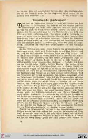 30: Amerikanische Friedenspolitik