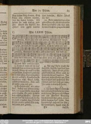 Der LXXIII Psalm.