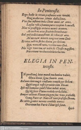 Elegia In Pentecoste