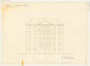 Wohnhaus Hardenbergstraße 9a, Berlin-Charlottenburg Umbau: Ansicht Hauptfassade 1:100
